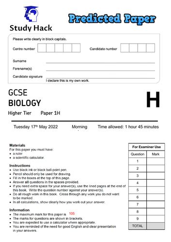 AQA 2022 Papers (based on the advanced information) by 1st Class Maths. . Aqa gcse science predicted papers 2022 free